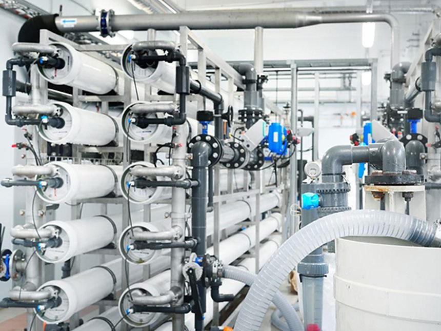 Ion Agua reverse osmosis skid with membrane pressure vessels